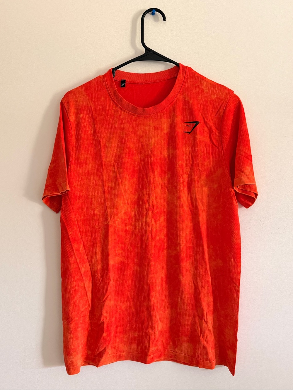 Gymshark Red-Orange Tie-Dye Short Sleeve Tee